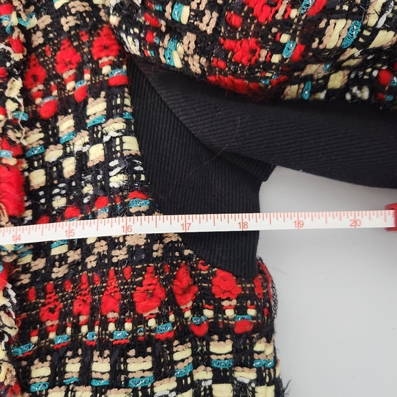 Chic Multicolor Tweed Jacket From TRUTH & PRIDE, Size Large - Picture 7 of 11